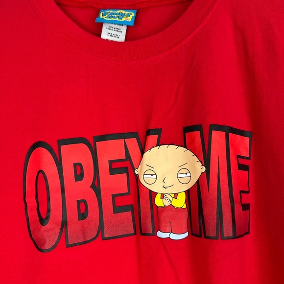 Family Guy 2011 Stewie Griffin Graphic Funny T-Shirt Casual Red Men’s Large - Picture 2 of 5